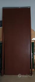 porta in legno con telaio cm 80 x 210