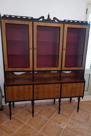 Elegante credenza e madia anni 60 con piano in ma