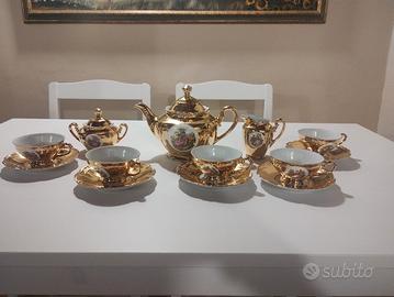 servizio the porcellana Bavaria in oro  con decoro