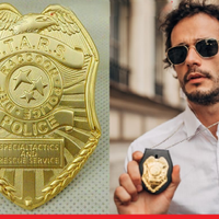 US POLICE BADGE POLIZIA DISTINTIVO SPECIAL AGENT