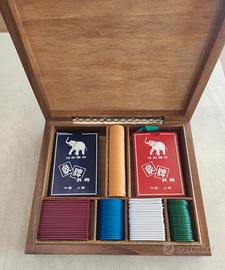 Scatola con set per POKER