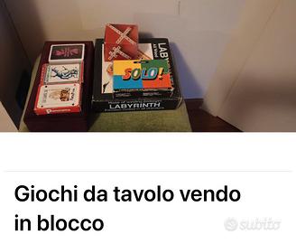 Giochi da tavola in blocco a 135 euro