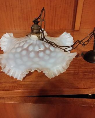 lampadario vintage con vetro di murano 