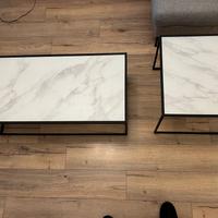 Set tavolini vetro effetto marmo Westwing