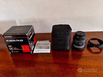 Obiettivo Sigma 10-20 F4-5.6 attacco Canon