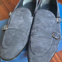 Mocassini uomo Franceschetti scamosciati blu 