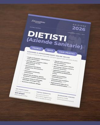 Manuale Concorso Dietisti Sanità Core