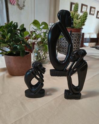 Sculture africane in legno d'ebano