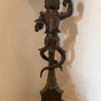 Antico tavolino gueridon con moretto