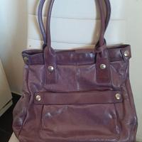 Borsa in pelle viola "Letizia
