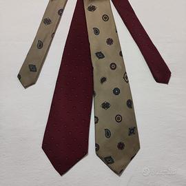 Due cravatte vintage pura seta made in Italy 