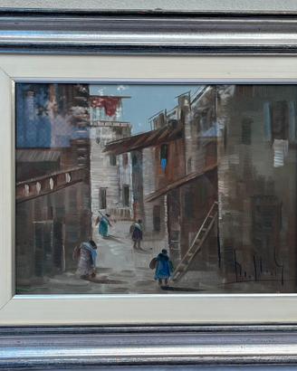Quadro dipinto a mano con cornice Vintage elegante