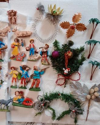 13 Personaggi del Presepe anni90&Otto decorazioni 