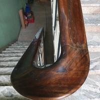 corrimano scala in legno palissandro