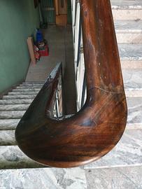 corrimano scala in legno palissandro