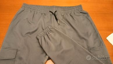 4 Pantaloni Tessuto exstra leggero Nero e Grigio.