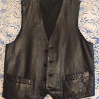 gilet pelle nero 