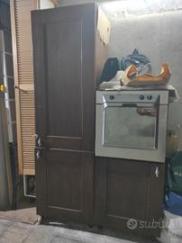 Mobile Colonna frigo + colonna  forno funzionante 