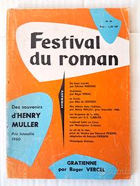 Festival du Roman 1961 Rivista Francese Libri n 43