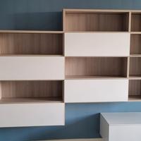 🪵 Libreria Zalf bicolore con ante push/pull