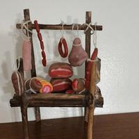 Bancarella salumiere per presepe