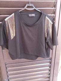 blusa con strass 