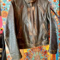 giubbotto vintage in vera pelle taglia 46