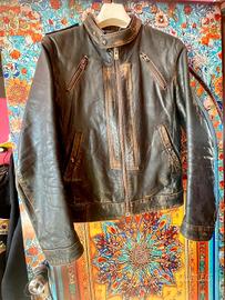 giubbotto vintage in vera pelle taglia 46