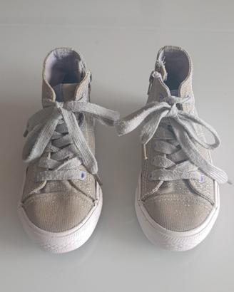 Sneakers alte Wampum n. 28 glitter beige lilla