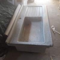 Lavello  cemento  vibrato  Scola piatti  a destra 