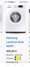 Lavatrice Samsung 4000T motore  inverter silenzios