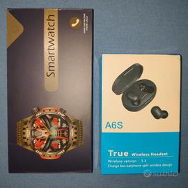 smartwatch android 2025 + auricolari wireless 