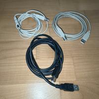 tre cavi USB A-B x stampanti o scanner 