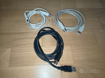 tre cavi USB A-B x stampanti o scanner 