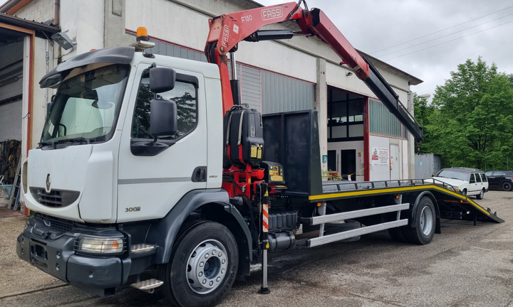 Renault Midlum 300.18 rampe+gru+verricello Euro 5