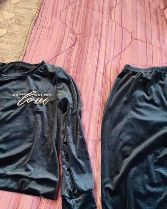 2 pigiami blu XL busto 113 nuovi ciniglia caldi