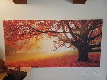 Albero autunnale su tela 119 x 59,6 x 1,5 cm