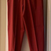 Pantalone donna corallo a vita alta 44, versatile