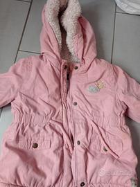 giubbotto con cappuccio caldo bimba 18 mesi