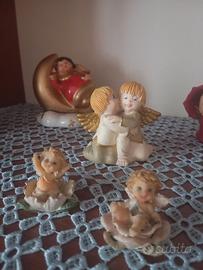Serie di angioletti in terracotta