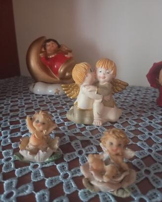 Serie di angioletti in terracotta