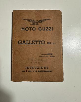 Libretto uso e manutenzione galletto  moto guzzi