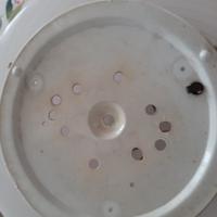 plafoniera in  vetro bianca