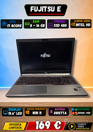 Notebook Fujitsu i7 RAM Max 16GB SSD 256GB Win11