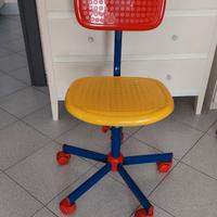 sedia da scrivania con rotelle per bambino/a