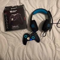 Dragon shock nebula controller + cuffie