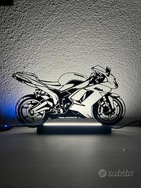 Kawasaki Ninja zx6r 2007-08 silhouette lampada LED
