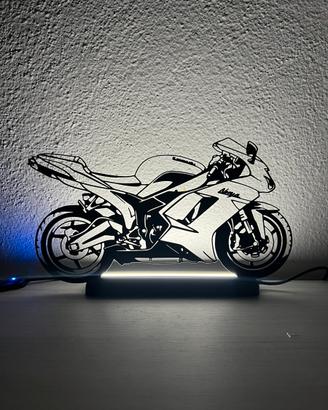 Kawasaki Ninja zx6r 2007-08 silhouette lampada LED