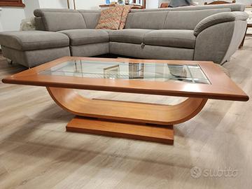 tavolino soggiorno legno e vetro