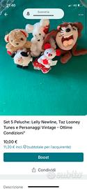 Lotto 5 peluche assortiti".